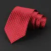 Gravata Masculina Bordado Jacquard Gravata Vermelha Gravata Masculina de Alta Qualidade Amarrada à Mão Traje Formal Fabricante Personalizado Estoque Pronto Atacado
