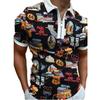 Polo de hombre de talla grande de Europa y Estados Unidos, camiseta de moda para hombre, polo de hombre con estampado digital, nueva camiseta de manga corta