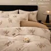 Capa de Edredom de Lã de Leite de Luxo Wind Peça Única Quarto de Inverno Lençol com Veludo Extra 150x200x230 Capa de Edredom 1,5 Metro