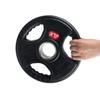 Anilha de Três Furos, Anilha Cromada de Três Furos, Anilha Revestida de Borracha, Anilha de Pegada, Anilha de Ferro Fundido Cromada para Barra, Equipamento de Fitness Anilha para Haltere