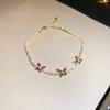 Pulseira Super Flash Zircônia Luxo Leve Flor Nicho Moda Pulseira Elegante Alto Senso ins Pulseira Personalidade Atacado Mulheres