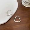 Brincos geométricos curvos de diamante trapezoidais simples de moda retrô de alta qualidade, tarraxas de ouvido femininas, nicho, moda Ins de celebridades da internet