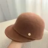 Sombrero Ecuestre de Lana Japonés Simple de Gama Alta para Mujer Sombrero de Moda Versátil Muestra Rostro Pequeño Elegante Boina de Otoño Invierno