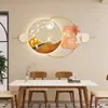 Nueva Pintura Decorativa de Osos Cibernéticos para Restaurante Mesa de Comedor Mural de Pared para Comedor Pintura Colgante de Pared con Fondo de Piedra y Arena de Correr