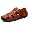 Novos Sapatos Masculinos da Primavera em Couro Microfibra Tendência Respiráveis para Praia Sandálias Masculinas Baotou Prontas são Confortáveis, Leves e Portáteis