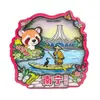 Ímãs de Geladeira 3D de Madeira de Guangxi Nanning com Marcos Turísticos de Cidades Tendência Nacionais, Ímãs de Geladeira de Souvenir de Cidade