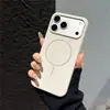 Funda magnética mate para iPhone 18 de un solo color 16 con forro de terciopelo, compatible con Apple 17 Air, funda oficial de TPU para teléfono