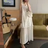 Vestido de Moda Coreana Dongdaemun de Gama Alta Chic Falso de Dos Piezas para Mujer