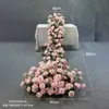 Cascata de Flores Artificiais Transfronteiriça Longa Fileira de Flores Flores para Corredor de Casamento Decoração de Palco de Casamento Vitrine Flores de Seda