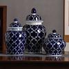 Fundo Azul Vaso de Porcelana Azul e Branco Vaso de Flores Sala de Estar Francesa Entrada Mesa de Centro Armário de Vinho Estudo Estilo Chinês Novo Ornamentos Arranjo de Flores de Chão