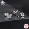 Pendientes de Mariposa Evelle Spring Shining de Moissanita Plata de Ley s925 Pendientes Joker para el Viaje Diario al Trabajo Venta al por Mayor para Mujeres