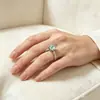 Anillo de Diamante Redondo Zirconia 5A para Mujer Zirconia Anillo de Plata 925 Joyería Ziyu Transfronterizo Europeo y Americano Más Vendido Galvanizado en Oro Real