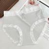 Nueva Ropa Interior Sin Costuras de Seda de Hielo Bragas Finas de Encaje para Mujer Calzoncillos Transpirables para Niñas Bragas de Cintura Media