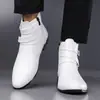 Botas de Cuero Estilo Británico de Negocios Puntiagudas Zapatos de Hombre Botas Martin de Caña Alta para Hombre Botas de Hombre Resistentes al Desgaste Caña Media-Alta Estilo Otoño/Invierno Talla Grande