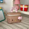 Mochila de Ombro Portátil de Pelúcia Gatinho Hello Kitty Coração de Menina Mochila Fofa de Rua Presente