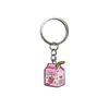 Llavero Creativo Rosa de Dibujos Animados Serie Rosa Llavero Personalizado de Goma Suave PVC Colgante para Bolsa Adorno para Llave de Coche Accesorio