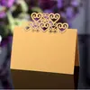 Amazon Boda Corazón Hueco en Forma de Corazón Tarjeta de Mesa Tarjeta de Asiento de Boda Escritorio de Firma Tarjeta Creativa de Asiento Doble