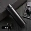Copo Térmico de Aço Inoxidável Personalizado, Copo de Água com Display Inteligente de Medição de Temperatura, Copo de Presente Publicitário para Negócios, Logotipo Gravado