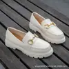 Mocasines de Moda Clásicos Impermeables Antideslizantes para Día Lluvioso Suela Gruesa Resistente al Desgaste Plataforma Suela de Pastel Estilo Inglés Estudiante Estilo Coreano Zapatos de Lluvia para Mujer