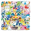 50 Piezas de Pegatinas de Dibujos Animados de Pokemon Anime Japonés Juego Pegatinas Transfronterizas Venta al por Mayor Dibujos Animados Lindas Caja de Almacenamiento para Guitarra Pegatinas Guka