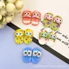 Pantuflas Perrito Macarrón Chanclas Pantuflas Calzado Exterior Crema Gel Pasador DIY Cordón para el Cabello Agarre Accesorios de Resina