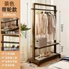 Perchero de ropa para el hogar, perchero de pie, adecuado para dormitorios y salas de estar, diseño simple y moderno, nuevo estilo chino, ideal para casas de huéspedes, con espacio de almacenamiento y características móviles