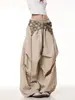 Pantalones Casuales para Mujer con Diseño Retro Picante Estilo Americano con Cinta y Estampado de Letras, Verano Sueltos de Pierna Ancha Versátiles para el Trabajo