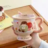 Tazas de Cerámica de Alta Gama para Niñas, Tazas de Agua Cerámicas de Aspecto Elegante para el Hogar, Tazas de Desayuno para la Oficina, Regalos Prácticos para Mujeres