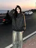 Sudadera de Marca de Moda Estilo Americano a Rayas con Cuello Alto y Estampado de Estrellas para Mujer, Chaqueta Deportiva Casual Otoño e Invierno, Novedad Otoño 2026