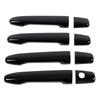 Adecuado para Mitsubishi Yishen Jinxuan Outlander Manija de Puerta Manija Exterior de Puerta Tazón de Puerta Pegatina Patrón de Fibra de Carbono Protección Cambio Decoración