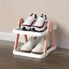 Armário de sapatos portátil simples de várias camadas para porta de casa, economizador de espaço, prateleira de exibição de armazenamento de mesa multifuncional
