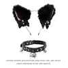 Cosplay Tiara de Orelhas de Gato Cauda de Gato Joias Feito à Mão Fofa Menina Gato Orelha de Animal Acessórios de Cabelo Conjunto de Acessórios de Cauda de Animal