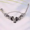 Pulsera de aleación de cristal y cristal estilo europeo y americano moda comercio exterior colgante de corazón de diamante diy suministro de AliExpress