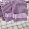 Calcetines de Rayas Verticales a Media Pantorrilla Hechos a Medida para Otoño e Invierno Calcetines para Niños Calcetines de Algodón con Lazo para Niñas Calcetines de Baile Calcetines de Princesa