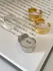 Anillo de Plata Ancho Simple Estilo Coreano para Mujer, Moda Minimalista, Versátil, Superficie Lisa, Combinación Bicolor Oro y Plata, Anillo Abierto para Dedo Índice
