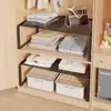 Estante Organizador de Capas para Almacenamiento de Armario Extensible para Ropa Estante Desplegable para Armario Utilización del Espacio Estante para Zapatos