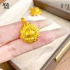 Pingente de Ouro de Areia Método Antigo Novo Estilo Chinês Alta Retenção de Cor Girassol hellokitty Pingente da Paz Corrente de Suéter Gato Kitty Mulheres