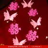 Decoraciones de boda personalizadas con hilo de mariposa, decoraciones colgantes de mariposa para habitación de boda con personaje "feliz", colgantes para ventana, suministros de boda