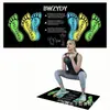 Esterilla de ejercicio de tierra de diatomeas para fitness, esterilla antideslizante para sentadillas de Pilates con huellas de pies, resistente a la suciedad y al desgaste, esterilla sencilla para entrenar