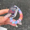 Pulseira Colorida Dopamina Gummy Coil para Apple Watch iWatch 12ª Geração 11/10 Ultrase