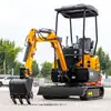 Excavadora Pequeña Multifuncional Puede Equiparse con Martillo Hidráulico y Pinza para Madera, Excavadora Compacta de Orugas Mini de Ingeniería Agrícola de 2 Toneladas