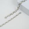 Collar de acero de titanio Mobius con personalidad para niños, estilo moderno y frío, joyería que combina con todo, cadena de semillas de melón.