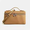 Nuevo Modelo 2026 Lp19 Bolso de Piel Genuina para Mujer, Bolso para Lonchera, Bolso tipo Caja de Piel de Vaca de Primera Capa, Bolso de Mano, Bolso de Hombro, Bolso Cruzado, Versátil para Mujeres