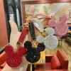 Llavero Colgante de Cristal de Diamante Completo Mickey Transfronterizo Llavero de Coche Accesorio para Bolso de Mujer Regalo Pequeño de Alta Gama
