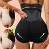 Pantalones Moldeadores de Cintura Alta para Control de Abdomen para Mujer, Pantalones Moldeadores de Cuerpo de Color Sólido, Ropa Interior Moldeadora de Cintura Pierna Recta con Control de Abdomen