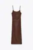 Estilo Europeu e Americano Transfronteiriço Aliexpress Exportação Roupas Femininas Zr Ponto Novo Gola Quadrada Decorativo Plissado Vestido Midi