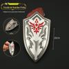 A Lenda de Zelda O Sopro do Deserto Cercando o Reino Lágrimas Escudo Real Modelo de Metal Brinquedo 10cm
