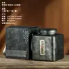 Lata de Chá Retro de Metal Pote Selado Chá Pu-Erh Chá a Granel Caixa de Armazenamento Universal Pacote de 1,0 kg Embalagem de Chá de Grande Capacidade