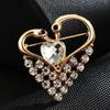 Broche nicho de alta gama lujo ligero traje lazo pedrería ramillete aleación de alta gama accesorios de ropa creativos venta al por mayor
