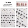 Adesivos de Arte para Unhas Laço Coração de Amor Planos Versáteis Vazados Laço Coração de Amor Adesivos de Unha DIY Decorações Estilo Dh